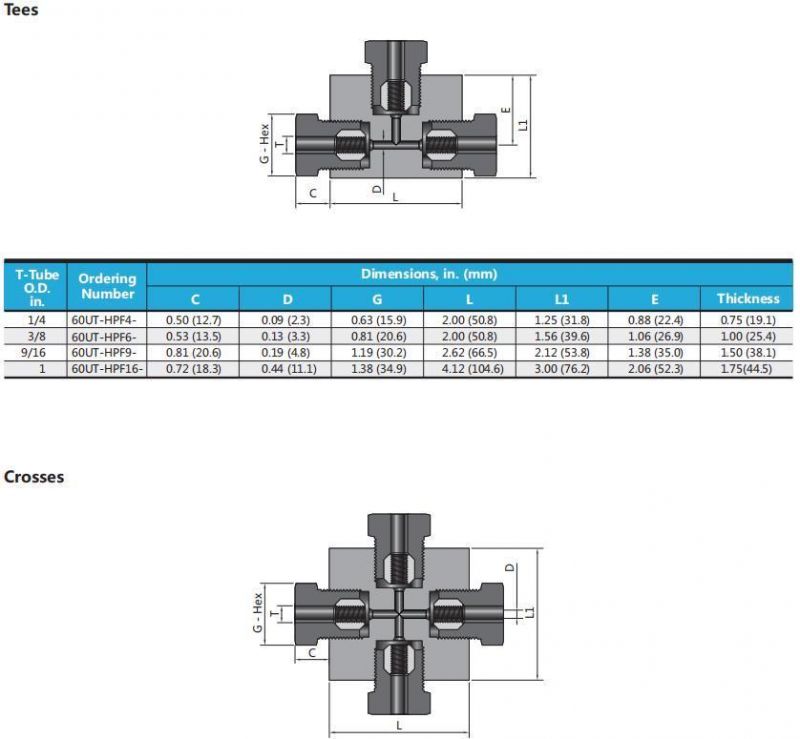 Hikelok Super Ultra High 60000 Psi Stainless Steel Tube Pipe Fitting