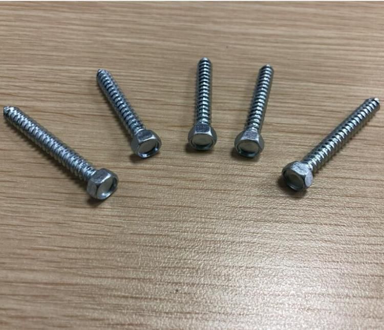 DIN7976 Hexagon Head Tapping Screws Zinc Plated