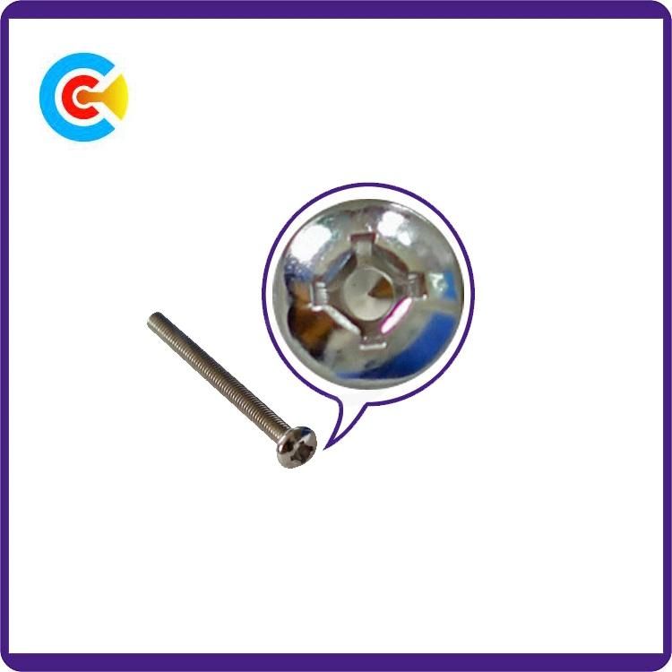 GB/DIN/JIS/ANSI Carbon-Steel/Stainless-Steel 4.8/8.8/10.9 Galvanized Cross Shaft Screws for Building