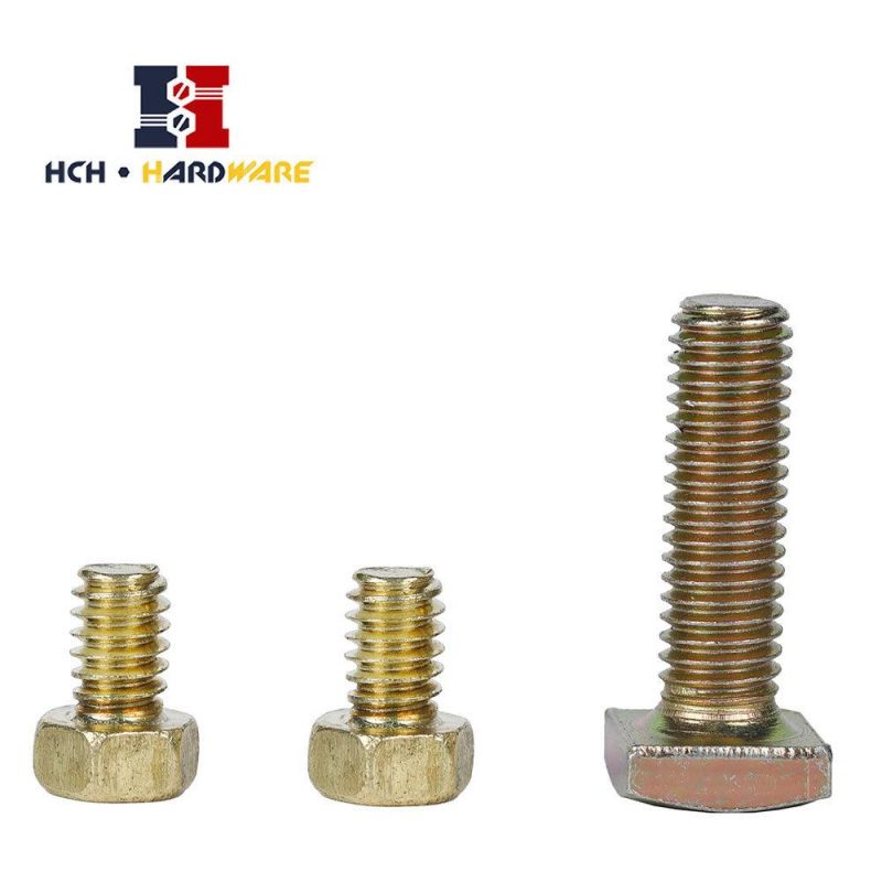 Zinc Yellow Plated Hex Head Hexagonal Bolt