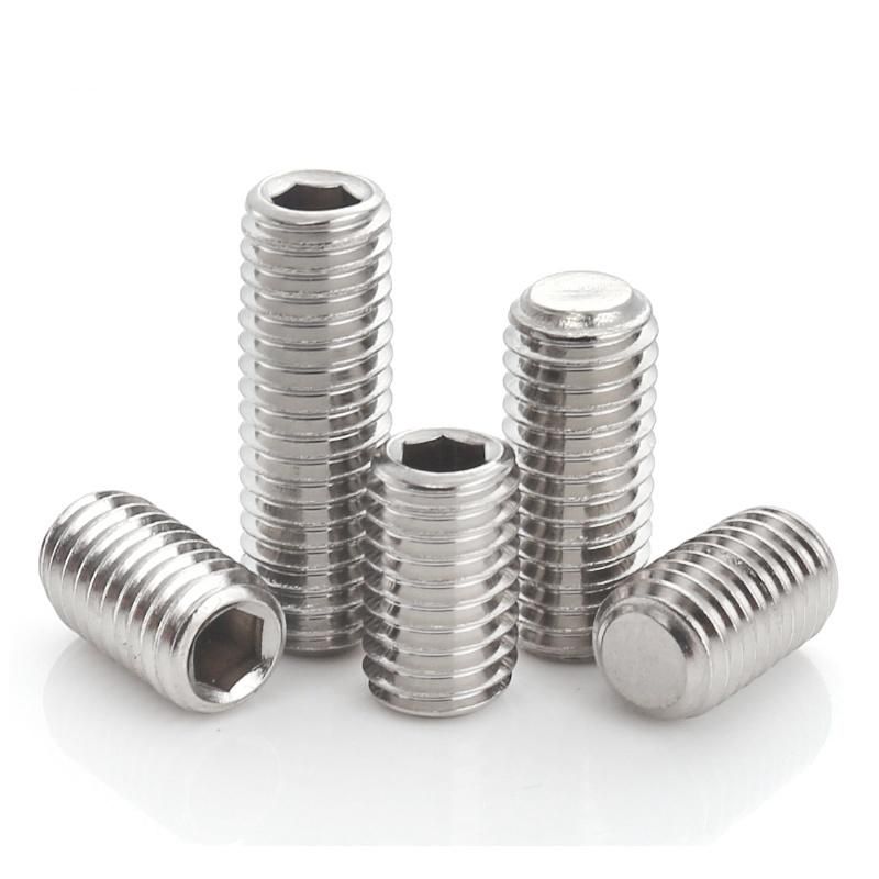 A2 A4 Hex Socket Stainless Steel Set Grub Machine Screw Hexagon Hex Socket Allen Flat Point Stainless Steel Grub Set Screws