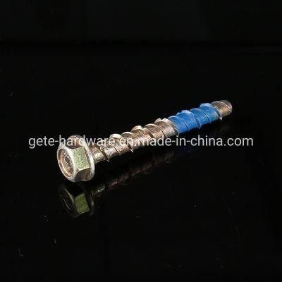 Hex Flange Concrete Bolt with Blue Paint Yzp Concrete Screw