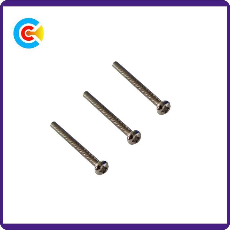 Carbon Steel/4.8/8/8.8/10.9 Cross Square Hole Pan Head Screws for Locking