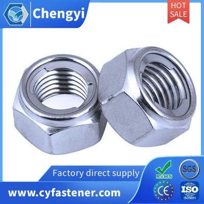 SS304 Carbon Steel Zinc Plated Stainless Steel DIN980V All Metal Lock Nut