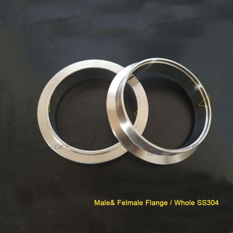 Quick Release V-Band Clamps 2PCS Male&Female Flange Kit