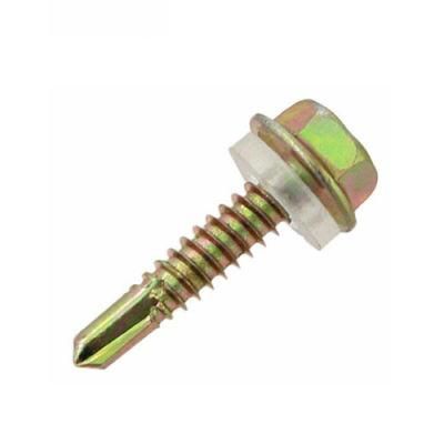 Hex Flange Roofing Head C1022A Self Drilling Screw with PVC Washer