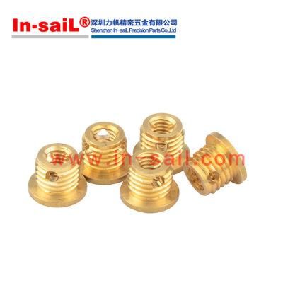 Self-Tapping Thread Inserts with Flange and Cutting Hole in Brass
