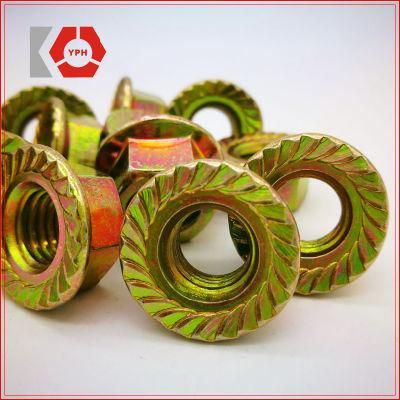 DIN 6923 Alloy Steel Hexagon Head with Flange Nuts Yellow