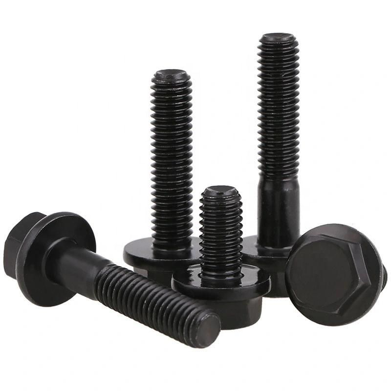 DIN6921 Hex Flange Head Bolt Screw Carbon Steel Black Oxide