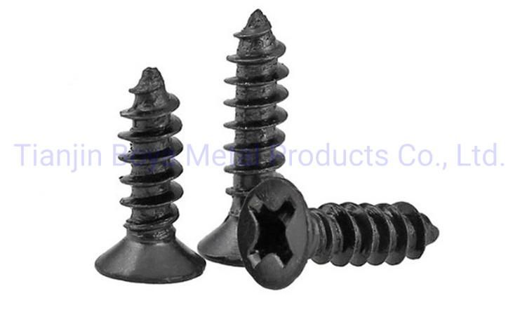 Philips Countersunk Head Black Self Tapping Screws