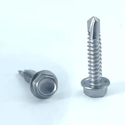 Stainless Steel Hex Washer Head Self Drilling Type Metal Screws for Roofing