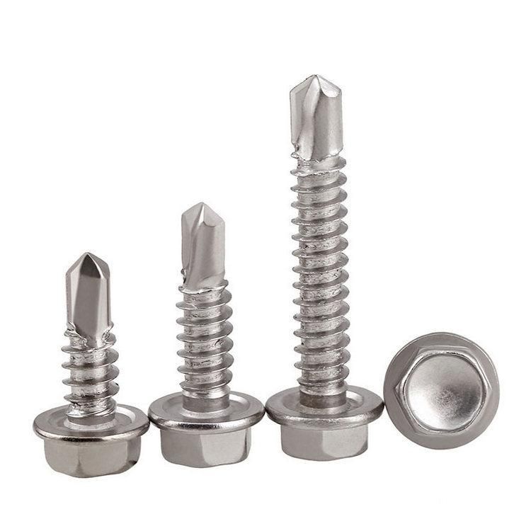 High Quality Ss410 DIN7504K Hex Head Self Roofing Drilling Stainless Screw