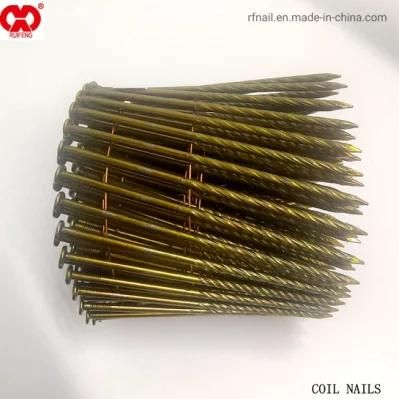 Wholesale Supplier Stock Lot Nail and Staple Products Direct Manufacturer in Anhui Galvanized Long Screw Wire Coil Nails.