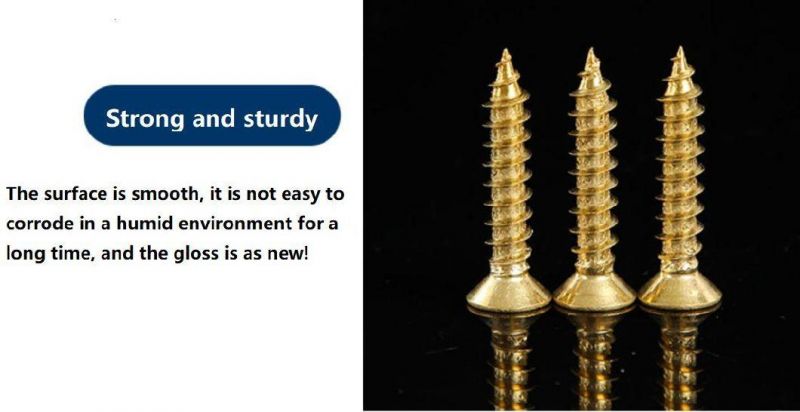 Hot Sales Brass Phillips Cross Recessed Countersunk Head Self Tapping Screws DIN7982 for 3.5X13 to 4.2X64