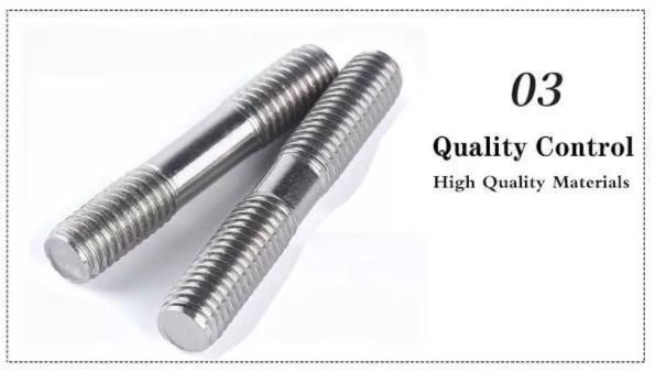 High Quality Customized Stainless Steel Double End Bolt Double Thread Screws Stud Bolts