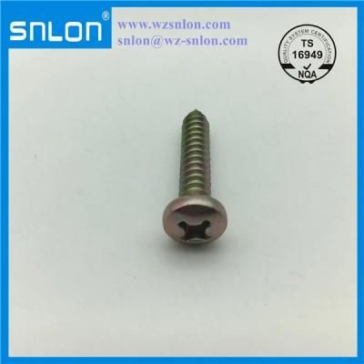Yellow Zinc Steel Phillip Round Head Tapping Screw