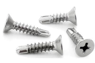 410 Stainless Steel Cross Flat Head Drilling Screw Countersunk Head Cross Dovetail Self Tapping Self Drilling Screw