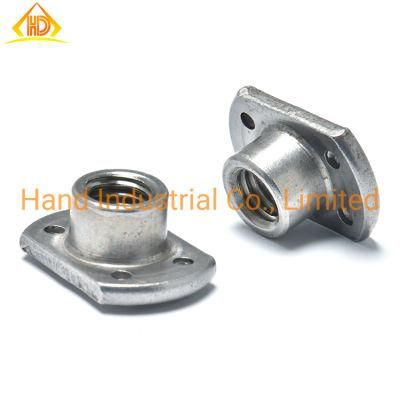 Carbon Steel Customized Four Holes Spot Slab Based M6 M8 T Shape Welded Nut