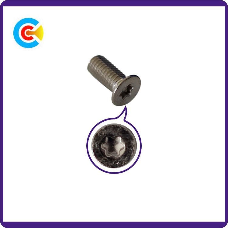 Carbon Steel/4.8/8.8/10.9 M3/Galvanized Cinquefoil/Plum Blossom/Countersunk Head Screw for Electronic/Machinery/Industry Fasteners