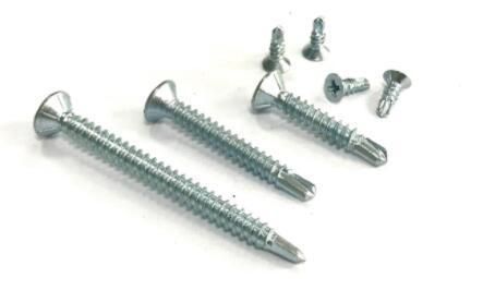 Phillips Flat Head Self Drilling Screws with Blue Zinc Plated in Size 3.9X32mm Packed with Cartons High Quality Carbon Steel Made Drilling Screws