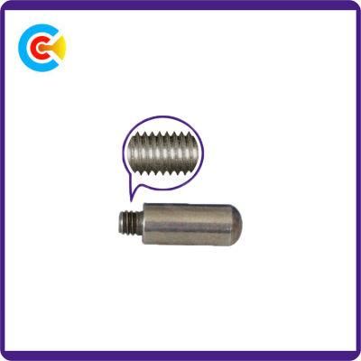 DIN/ANSI/BS/JIS Carbon-Steel/Stainless-Steel 4.8/8.8/10.9 Galvanized Pin Stud Screw for Building Railway