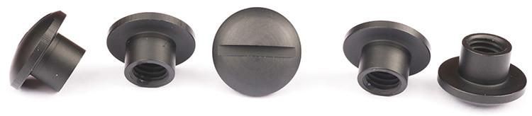 Aluminum Slotted Truss Head Chicago Male Female Black Anodized Screw