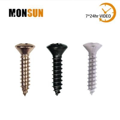 Oval Head Colour Zinc Plated Woodworking Screws/Tornillos