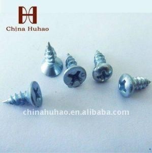 Screw/Self Tapping/Zinc Plated Flat Head with Bule Color Self Tapping
