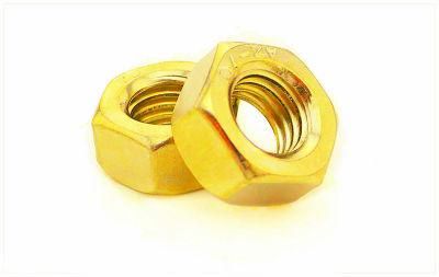 DIN934 Hexagon Nut with Yellow Zinc