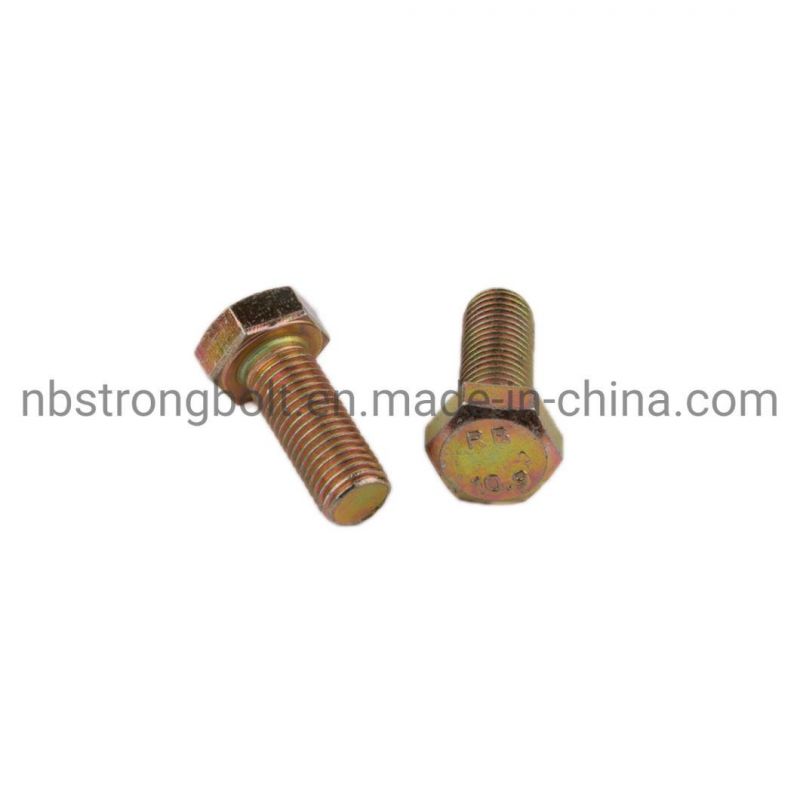 DIN933 Hex Bolt Gr. 8.8 with Yellow Zinc Plated M12X30