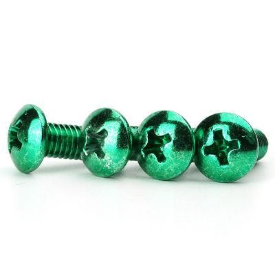 Green Zinc Plated Truss Head Phillips Drive Machine Screw