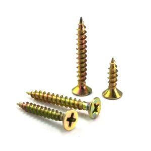 Pozidrive Head Chipboard Screw Double Csk Flat Full Thread C1022 Harden Zinc 5X60mm Chipboard Screw