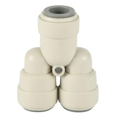 Xhnotion Pneumatic 1/4&prime; &prime; Tube Od Union Y Water Filter Fittings