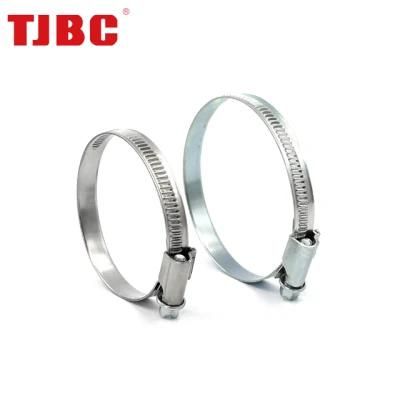 304ss Stainless Steel German Type Partial Head Hose Clip, Non-Perforated Adjustable Worm Drive Hose Clamp, 30-45mm