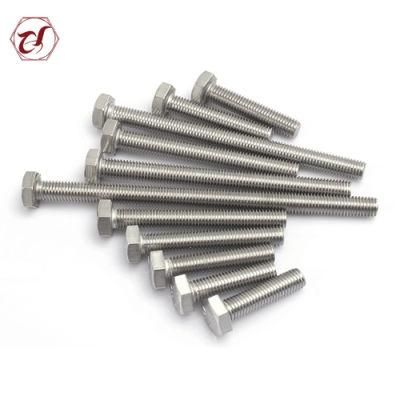 DIN933 Flat Head Bolts 304 Stainless Steel Hex Bolt