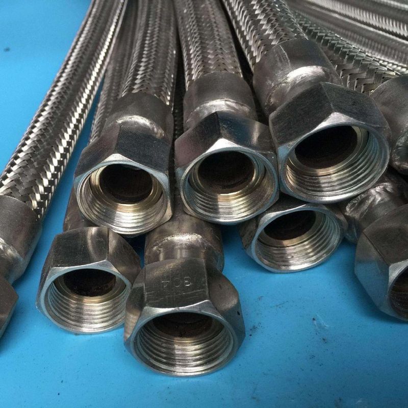 Heat Resistant Flange Type Braided Reinforce Stainless Steel Hose Inner Ss Corrugated Pipe Flexible Metal Hose