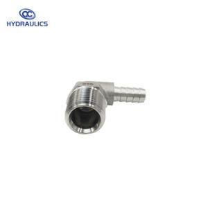 Stainless Steel 90 Degree Male NPT Hose Barb Elbow Connector