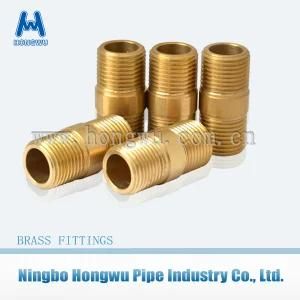 Nipple Brass Fitting for Pipe End Connection
