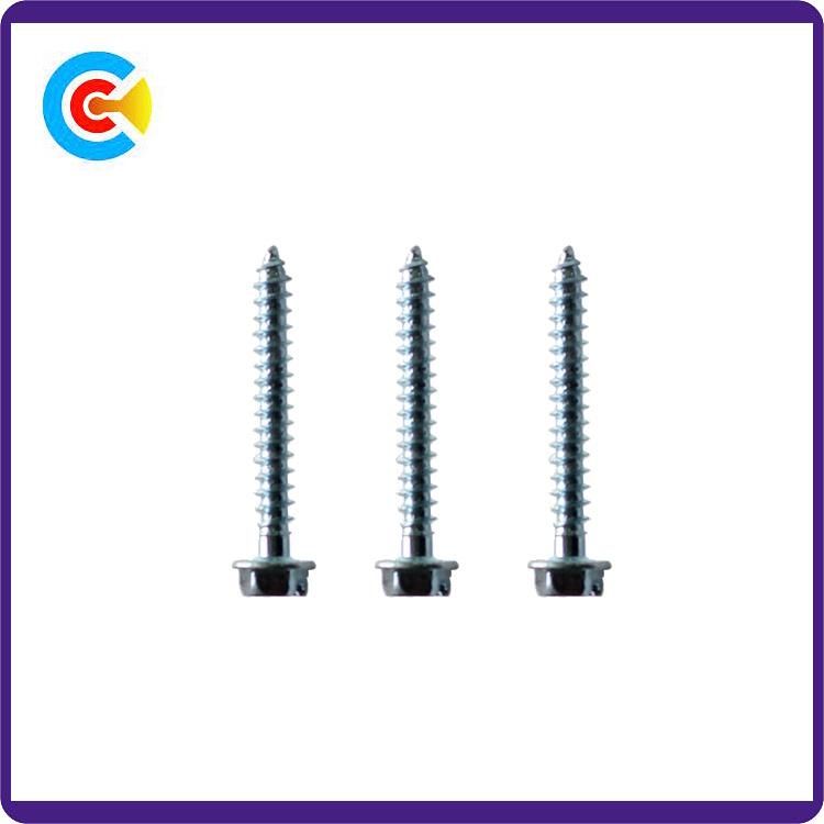 Stainless Steel Fastener Word Slotted Hexagon Head Screws with Washer