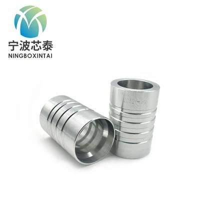Factory Supply Stainless Steel Interlock Ferrule Conectores Hidraulicas Hose Sleeve Non Skive Hydraulic Ferrule R1 R2 Hose Ferrule