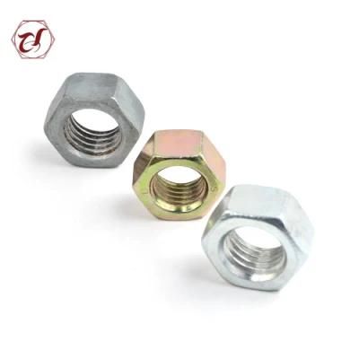 Yellow DIN934 Zinc Plated Carbon Steel Hex Nuts