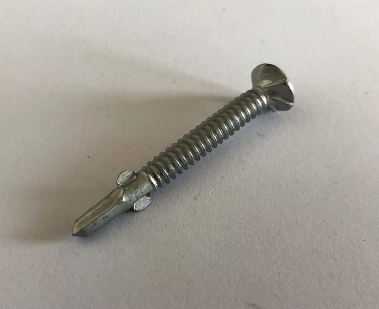 Self Drilling Ribbed Csk Head Winged Screws