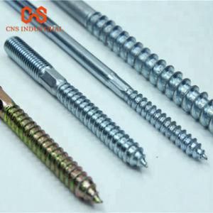 Metal-Wood Dowel Screw High Strength Stainless Steel Double End Thread Stud Bolt