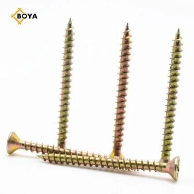 China Wholesale Tianjin Self Tapping Chipboard Screw C1022 Yellow Zinc Plated Chipboard Screw