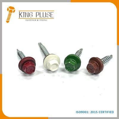 Uni 8117 DIN7504K Roofing Screw with Washer Pained Carbon Steel/Fastener