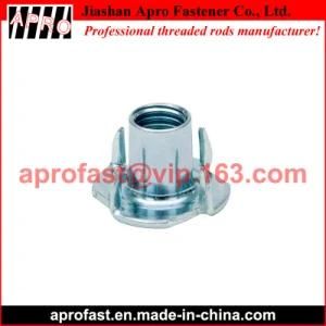 Galvanized Steel Drive-in Nut Tee Nut 4 Prong Nut