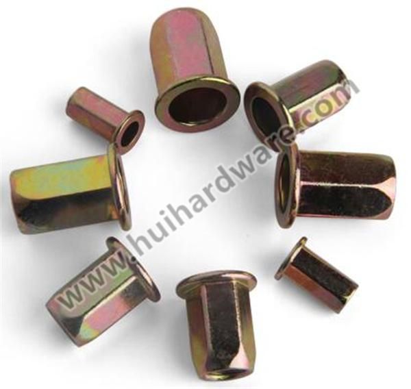 Steel Flat Head Hexagon Riveted Nuts M4 M5 M6 M8 M10