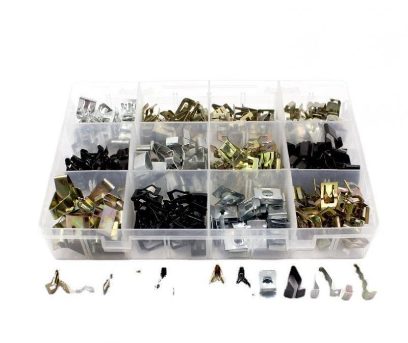 60PCS 5 Kinds Car Clip Kit Plastic Retainer Car Trim Clip Assortment 240PCS Push Type Clip Plastic Box