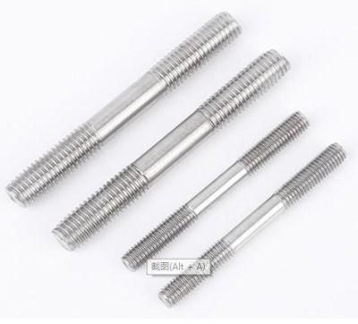 M6*100 mm Two Ends Thread Stainless Steel 304 316 210 410 303 Carbon Steel Grade 4.8 8.8 Double Ends Stud Bolts