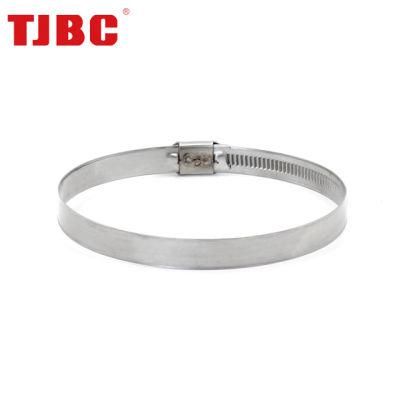 DIN3017 W2 Stainless Steel Adjustable Non-Perforated Germany Type Tube Pipe Clip, Worm Drive Hose Clamp, 90-110mm